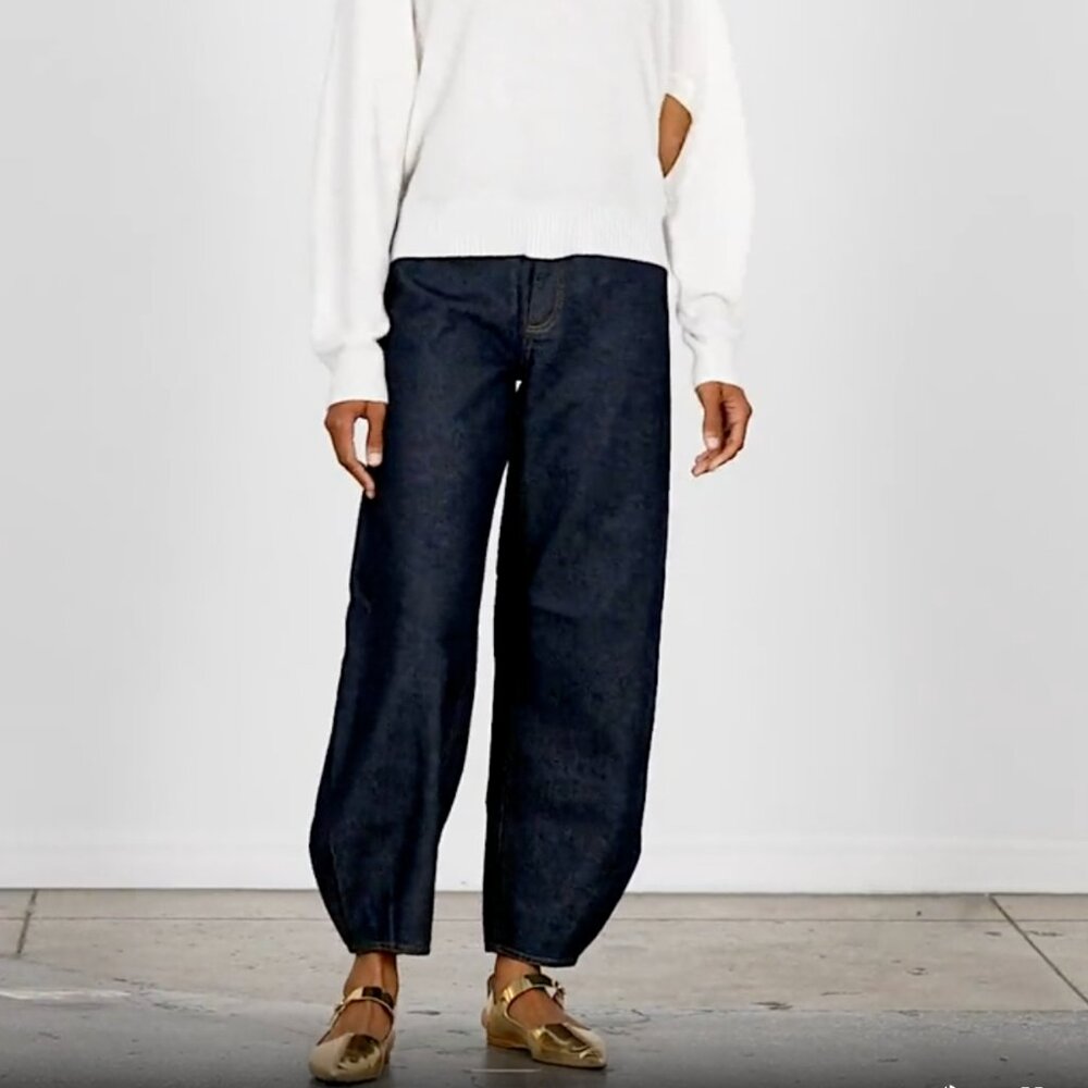 Tibi Indigo Denim Brancusi Jean 27 Long